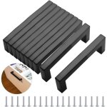 Poigne de meuble - pzcc - lot de 10 - acier inoxydable - noir - entraxe 160 mm