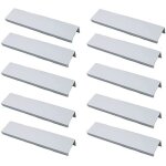 Lot de 10 poigne de meuble cuisine - poignee de meuble bross poigne meuble argent en alliage daluminium ...