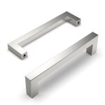 Lot de 10 poign�es de meuble cuisine inox bross� entraxe 128 mm