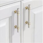 Lot de 10 plein poignee de meuble cuisine entraxe 96mm nickel dor� poign�e meuble cuisine poign�es pour ...