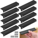 Lot de 10 poign�es invisibles noir 96 mm entraxe - aluminium 120x32x18 mm + 20 vis