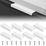 Lot de 10 poignées de tiroir invisibles en alliage daluminium 80 mm pour meubles armoires chambres blanc ... Lot de 10 poignées de tiroir invisibles en alliage daluminium 80 mm pour meubles armoires chambres blanc ...