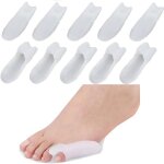 Lot de 10 protge - orteils pour petit orteil avec sparateur coussinets de soulagement en gel pour oignons ...