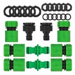Lot de 10 raccords darrosage rapides 6 raccords 12quot 2 doubles connecteurs 2 connecteurs nez de robinet ...