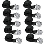 Lot de 10 sangles darrimage de 2cm200cm kit de fixation pour moto voiture et porte - vlo charge maximale ...