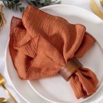 Lot de 10 serviettes de table en coton et lin lavables en vrac pour f�te de mariage vintage f�te pr�natale ...