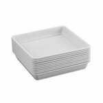 Lot de 10 soucoupes carres en plastique pour pots de fleurs pour intrieur et extrieur pour jardin ...