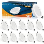 Lot de 10 spots led encastrablesip44 spot salle de bain ultramince 25 mm spots encastrs trou 68 - 80mm ...