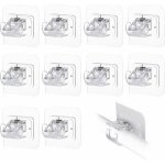 Lot de 10 supports de tringle  rideaux transparents sans perforation auto - adhsifs pour fixation de ...