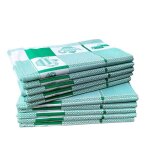 Lot de 10 torchons de cuisine coton vaisselle de qualit - torchon cuisine 100% coton vert