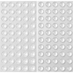 Lot de 100 amortisseurs de meubles transparents adh�sifs pour portes armoires tiroirs (2 tailles)