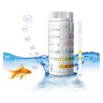 Lot de 100 bandelettes de test 6 en 1 pour aquarium test du ph nitrite nitrate chlore eau douce daquariumblanc ...