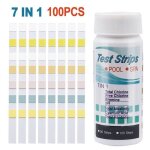 Lot de 100 bandelettes de test 7 en 1 pour aquarium test de ph nitrite nitrateduret totalekit amenagement ...