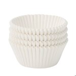 Lot de 100 caissettes  cupcakes en papier sulfuris de qualit alimentaire de taille standard (blanc) ...