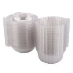 Lot de 100 caissettes � cupcakes en plastique bo�tes � muffins bo�tes � g�teaux conteneurs cadeaux