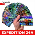 Lot 100 cartes pokemon gx brillante franaise rare sans double neuve jouet collection amateur manga anime ...