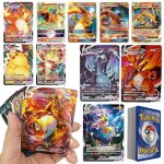 Zisonix� lot de 100 cartes vmax en or stitc francaise shiny cartes d�change de carte flash amusantes ...