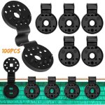 Lot de 100 clips pour toile dombrage avec ?illet fixation anti - uv pour brise - vue et filets clips ...