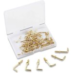 Lot de 100 crochets  vis  angle droit de 15 cm crochets carrs  vis en forme de l avec bote de rangement ...