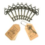 Lot de 100 dcapsuleurs en forme de cl vintage parfaits comme souvenirs de mariage ou cadeaux originaux ...