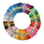 Lot de 100 echevettes de fils multicolores pour broderie point de croix tricotage bracelets brsiliens ...