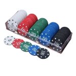 Lot de 100 jetons de poker 5 valeurs impression claire exquis avec bote de rangement pour jeu de table ...