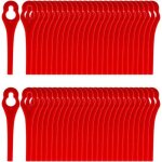Lot de 100 lames en plastique de rechange pour coupe bordure florabest lidllongueur 83mm (lot de 100) ...