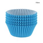 Caissettes � p�tisserie - okumggyj - lot de 100 - bleu - 68 cm - faciles � d�mouler