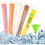 Lot de 100 moule � glace moule sacs popsicle sans bpa sachet glace � leau avec un entonnoir circulaire ...