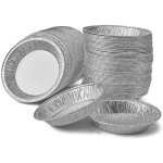 Lot de 100 moules � tartelette en aluminium 80ml - moule � tartesflansg�teaux individuels