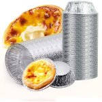 Lot de 100 moules  tartelettes jetables en aluminium ustensiles de cuisine pratiques