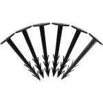 Lot de 100 piquets de terre pour fixation de toile anti - mauvaises herbes ou filet anti - taupe noir ...
