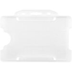 Lot de 100 porte - badges en plastique dur à glissement latéral pour badges horizontaux pour cartes de ... Lot de 100 porte - badges en plastique dur à glissement latéral pour badges horizontaux pour cartes de ...