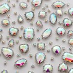 Lot de 100 strass � coudre de formes vari�es avec griffes argent�es pour bijoux v�tements chaussures ...