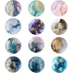 Lot de 12 aimants de réfrigérateur marbrés 3d en verre pour tableau daffichage et bureau style vintage ... Lot de 12 aimants de réfrigérateur marbrés 3d en verre pour tableau daffichage et bureau style vintage ...