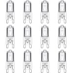 Lot de 12 ampoule halog�ne g9 40w 230v dimmable 0 - 100%480lm blanc chaud 2700k g9 bi - pin base halog�ne ...