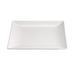Lot de 12 assiettes carrs laura assiette plates pour service de table en porcelaine blanche - l 18 x ...