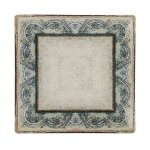 Lot de 12 assiettes carr�s tania plat de service en porcelaine d�cor�e - dimensions: 255 x 255 x 2 cm ...