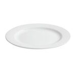 Lot de 12 assiettes plates mang rondes plat  services  ptes desserts en porcelaine blanc - diamtre ...