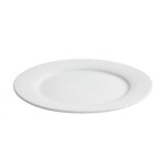 Lot de 12 assiettes plates mang rondes plat  service  ptes desserts en porcelaine blanc - diamtre ...