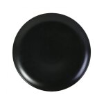Lot de 12 assiettes rondes banca en fine porcelaine noir assiettes plates de service pour desserts salades ...