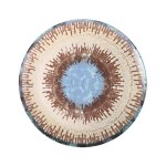 Lot de 12 assiettes rondes minas en fine porcelaine imprime multicolore plat rond de service - diamtre ...