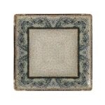 Lot de 12 assiettes tania de forme carr�s plat de service en porcelaine d�cor�e - dimensions: 175 x 175 ...