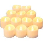 Lot de 12 bougies chauffe - plat  led bougies sans flamme vacillantes fausse bougie raliste  piles ...