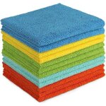 Lot de 12 chiffons de nettoyage en microfibre torchons lavette microfibre