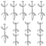 Lot de 12 connecteurs de plan de travail en bois massif galvanis�s 65 / 100 mm - raccords de plaques ...