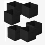 Lot 12 cube de rangement pliablecoffre de rangementbote de rangement en tissu noir - longueur 31 x profondeur ...