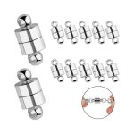 Lot de 12 fermoirs magn�tiques pour bracelets outils de fabrication de bracelets et colliers 12 mm (argent) ...