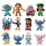 Lot de 12 figurines miniatures stitch & lilo ? figurines dessin anim� jouet collection d�coration cadeau ...