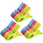 Lot de 12 grandes pinces  linge coupe - vent grandes pinces  linge pinces  serviettes durables pour ...